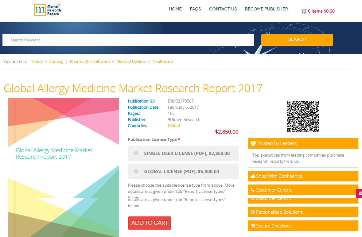 Global Allergy Medicine Market Research Report 2017'