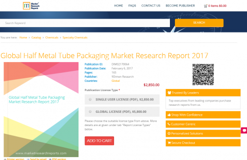Global Half Metal Tube Packaging Market Research Report 2017'