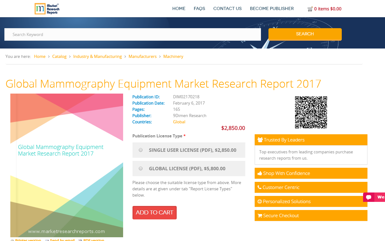Global Mammography Equipment Market Research Report 2017