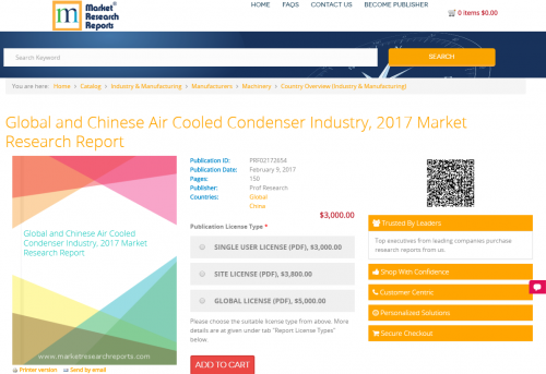 Global and Chinese Air Cooled Condenser Industry, 2017'