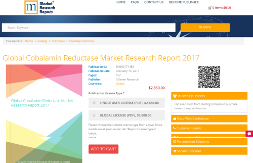 Global Cobalamin Reductase Market Research Report 2017'