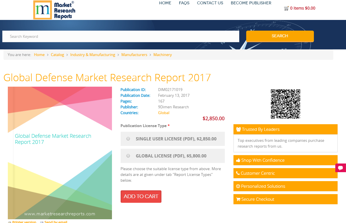 Global Defense Market Research Report 2017