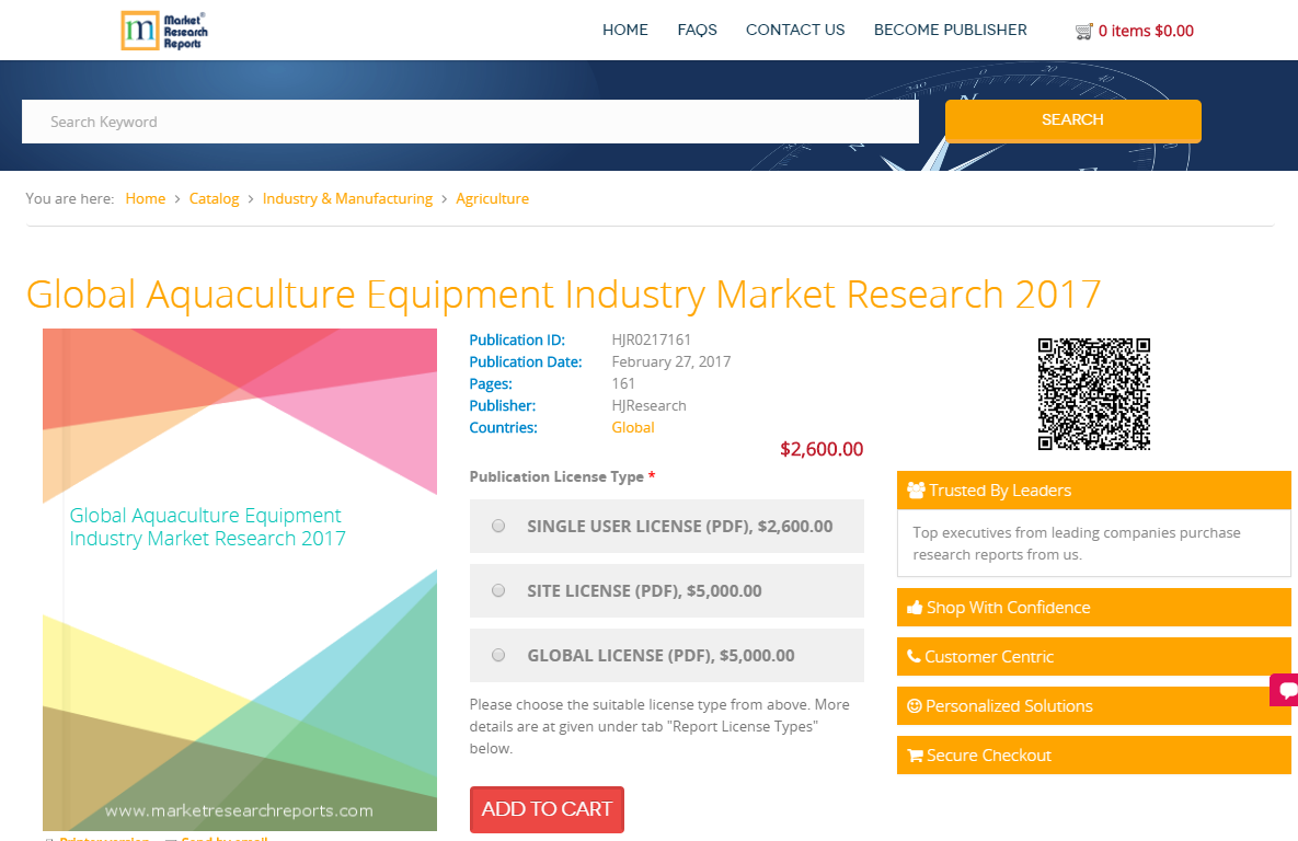 Global Aquaculture Equipment Industry Market Research 2017