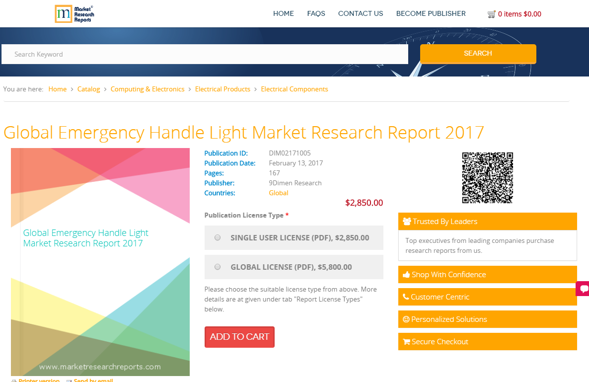Global Emergency Handle Light Market Research Report 2017