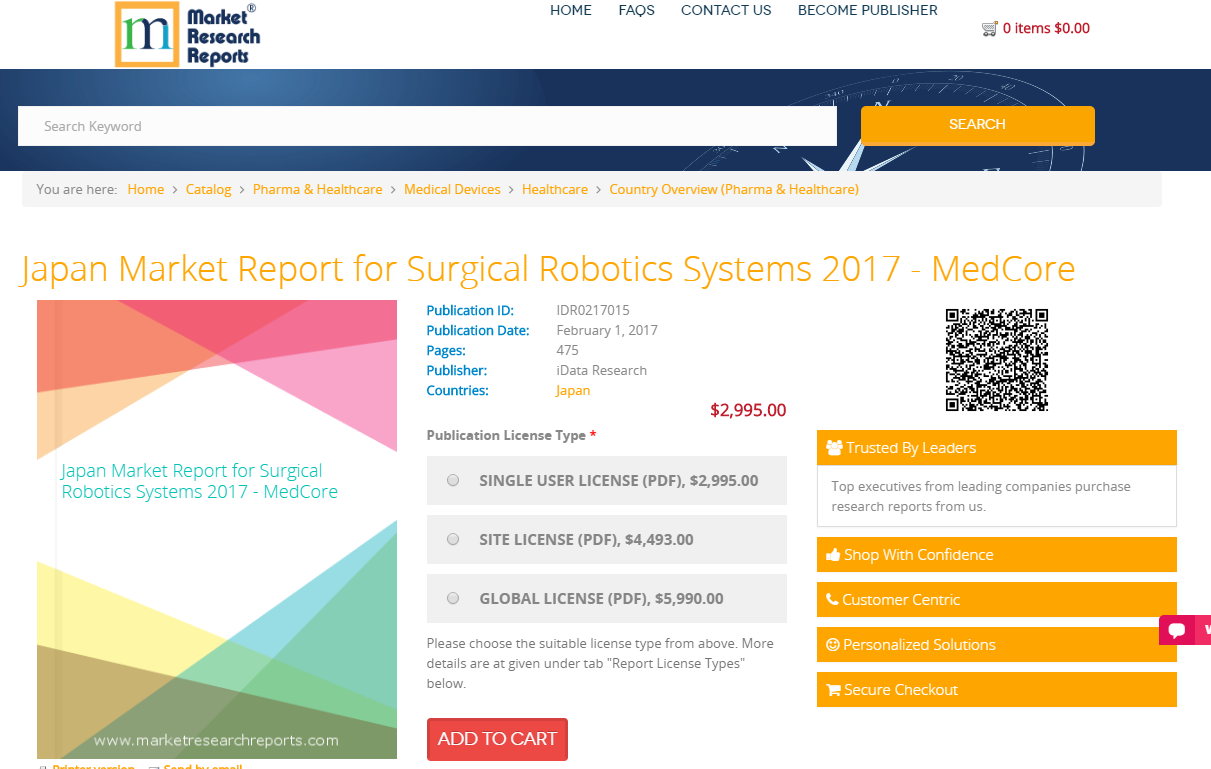 Japan Market Report for Surgical Robotics Systems 2017