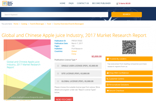 Global and Chinese Apple juice Industry, 2017 Market'