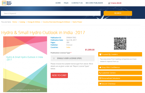 Hydro &amp; Small Hydro Outlook in India -2017'