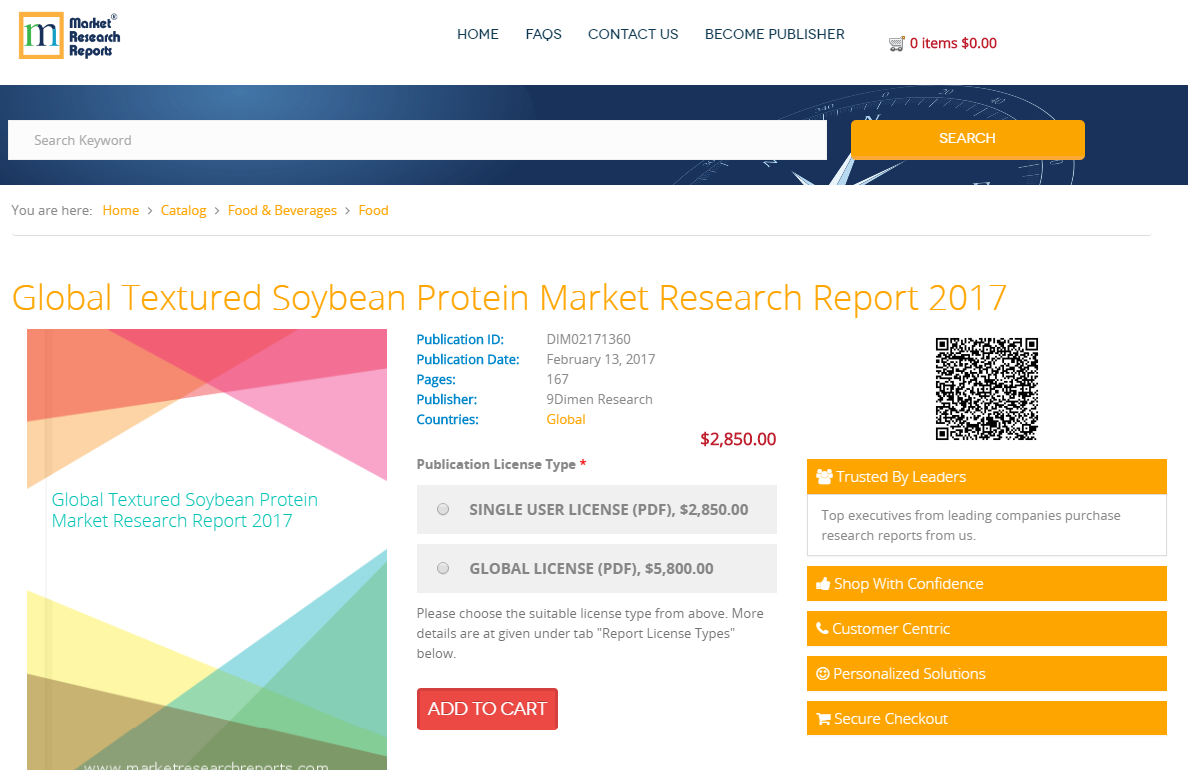 Global Textured Soybean Protein Market Research Report 2017