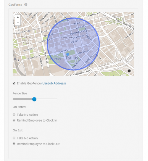Administrative Interface to Set a GeoFence'