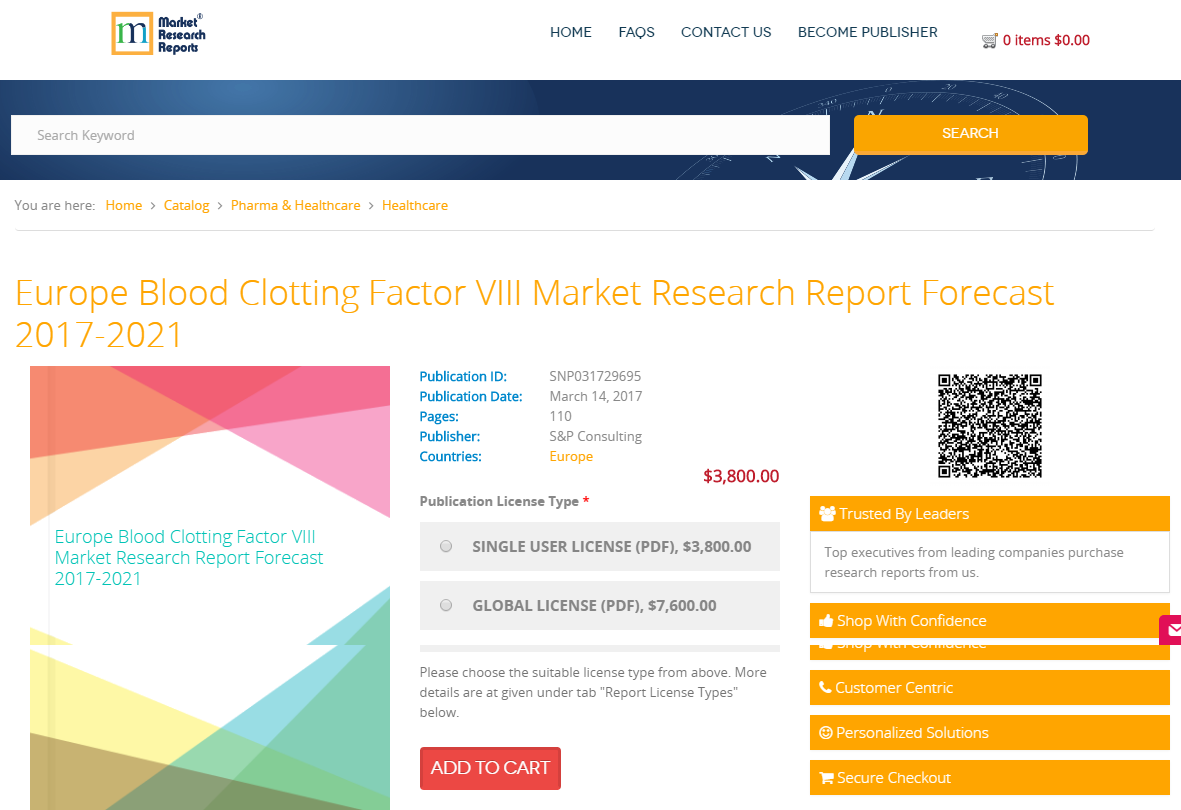 Europe Blood Clotting Factor VIII Market Research Report