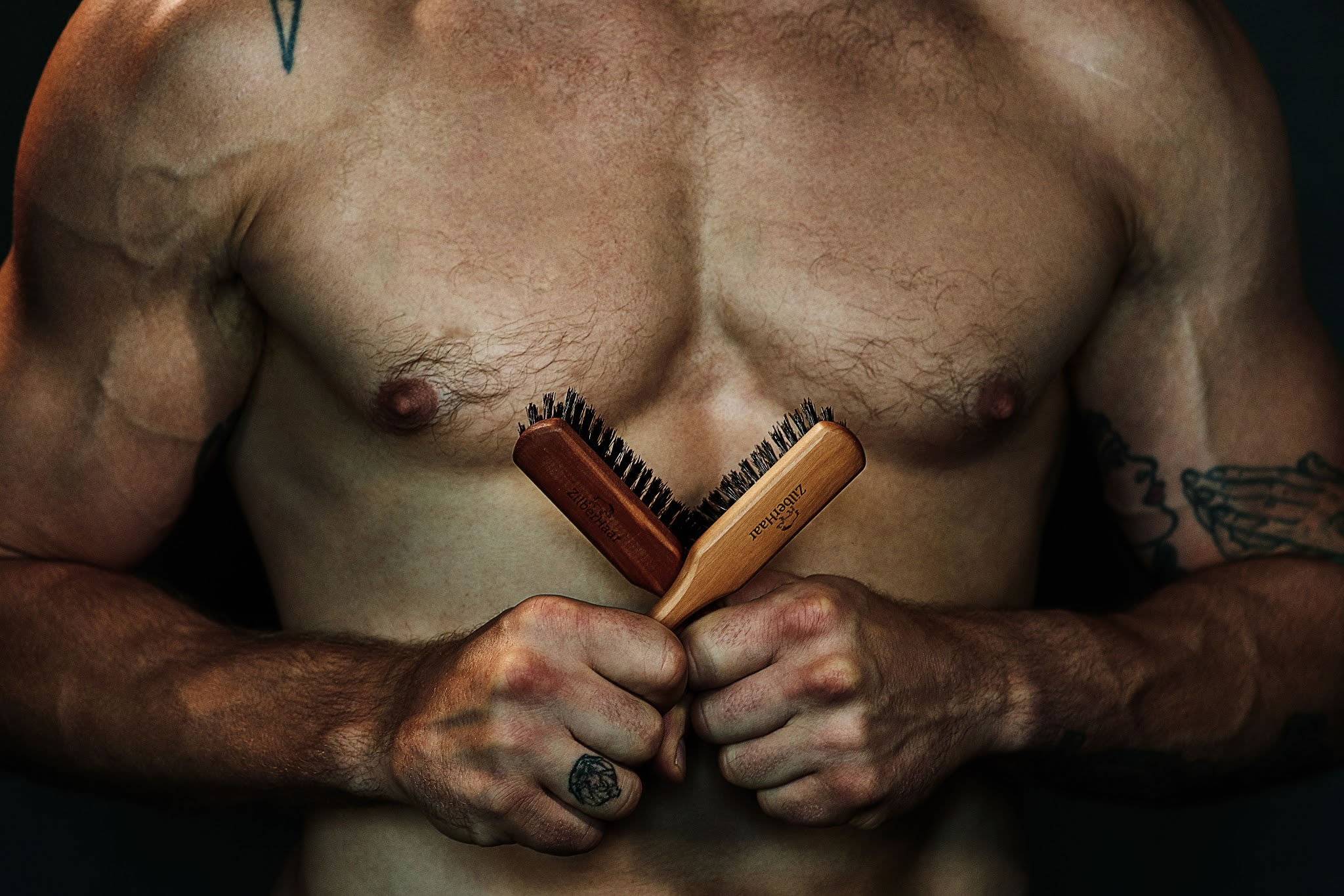 ZilberHaar Soft & Strong Boar Bristle Beard Brushes