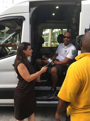 Miami Mold Specialist Being Interviewed by Media'