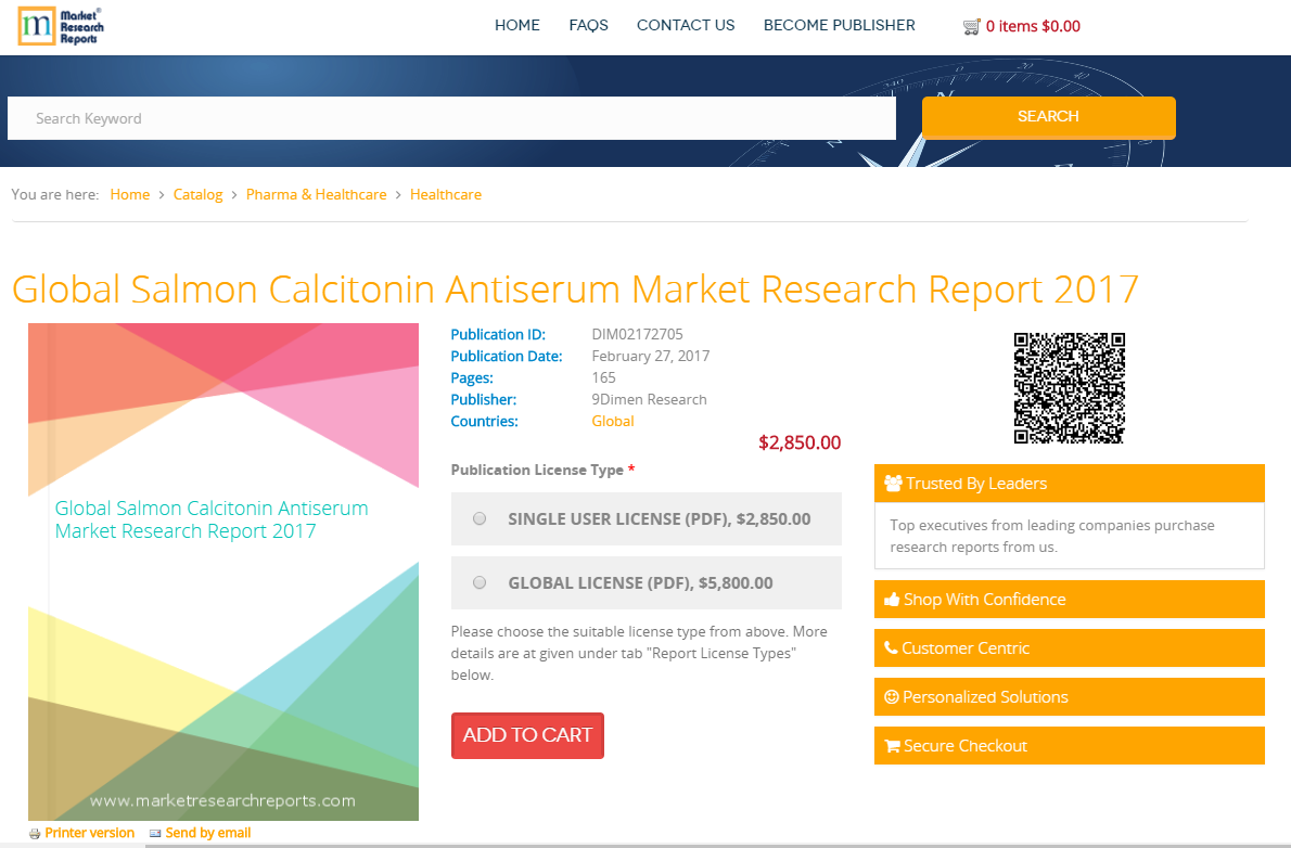 Global Salmon Calcitonin Antiserum Market Research Report