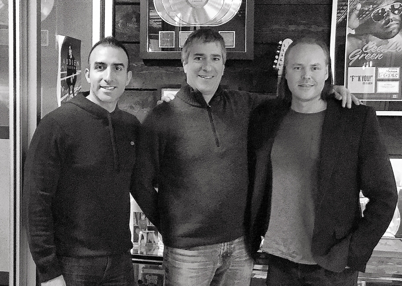 From left: Chris Maltese (Primary Wave Manager), Larry Meste'