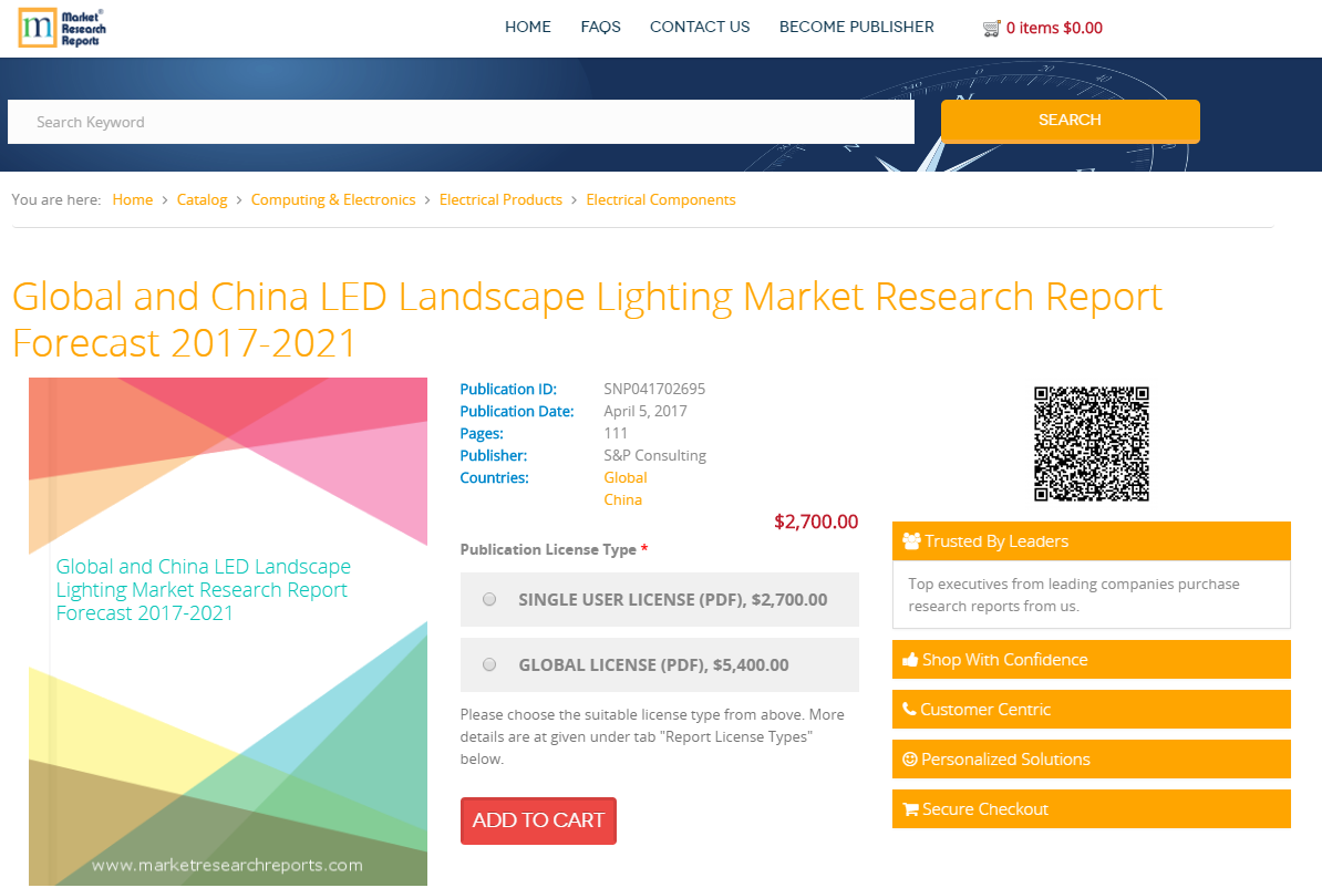 Global and China LED Landscape Lighting Market Research 2021'