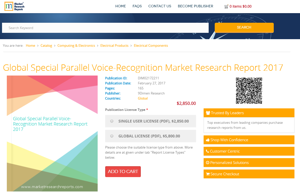 Global Special Parallel Voice-Recognition Market Research'