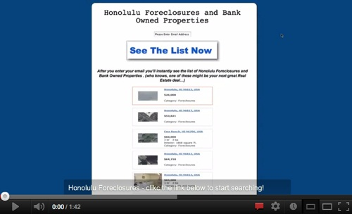 Beautiful list of Honolulu foreclosures!'