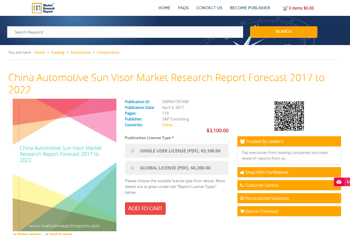 China Automotive Sun Visor Market Research Report Forecast'