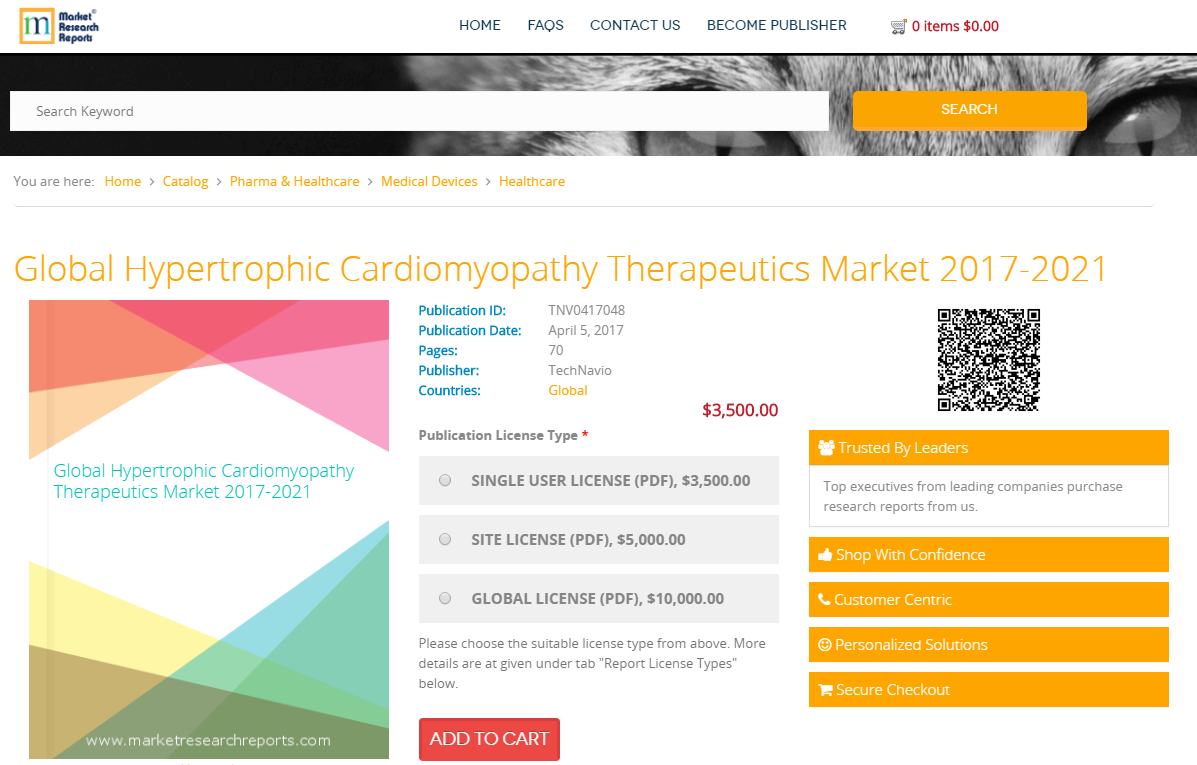 Global Hypertrophic Cardiomyopathy Therapeutics Market 2017
