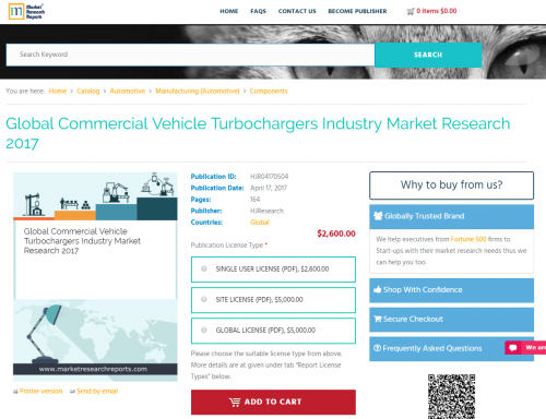 Global Commercial Vehicle Turbochargers Industry Market'