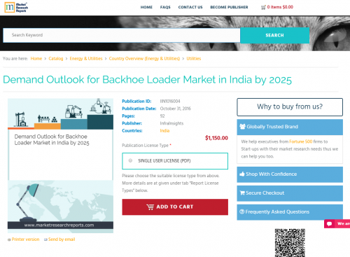 Demand Outlook for Backhoe Loader Market in India by 2025'