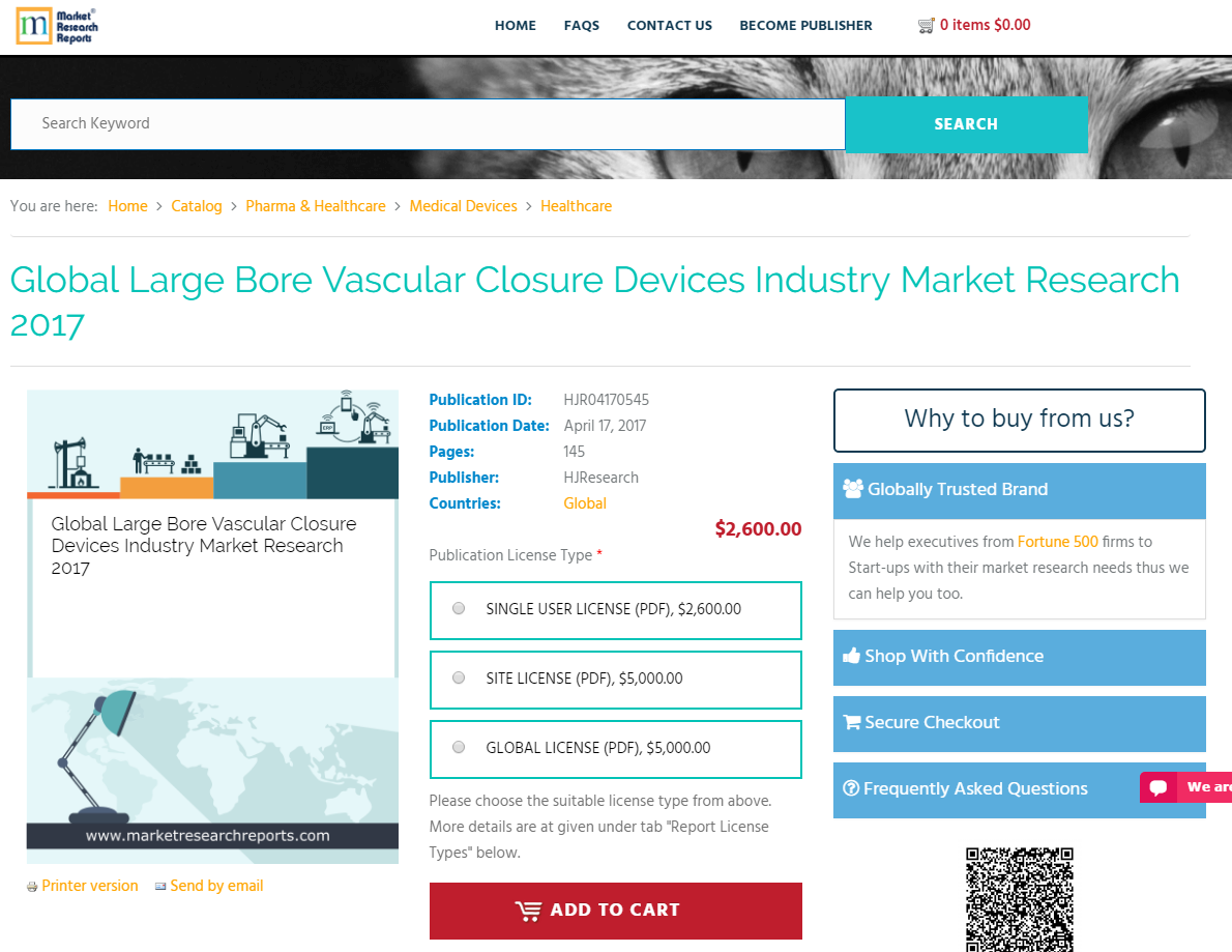 Global Large Bore Vascular Closure Devices Industry Market