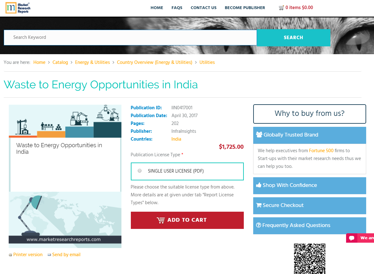 Waste to Energy Opportunities in India'