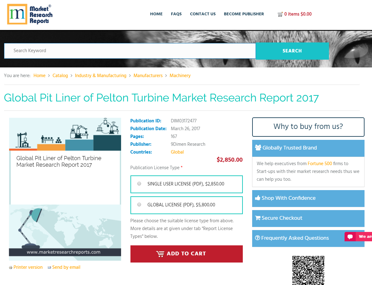 Global Pit Liner of Pelton Turbine Market Research Report