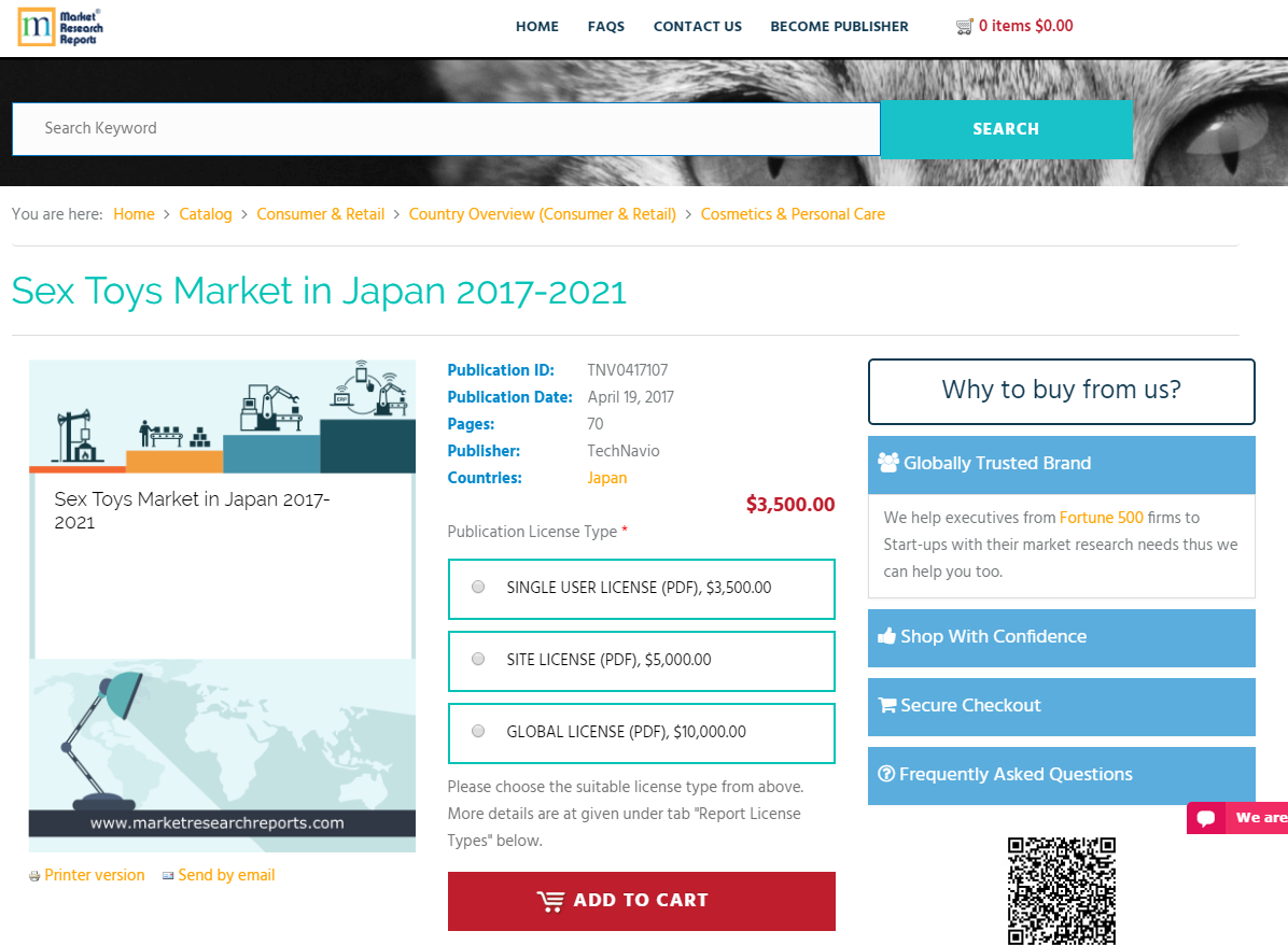 Sex Toys Market in Japan 2017 - 2021