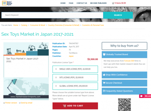 Sex Toys Market in Japan 2017 - 2021'