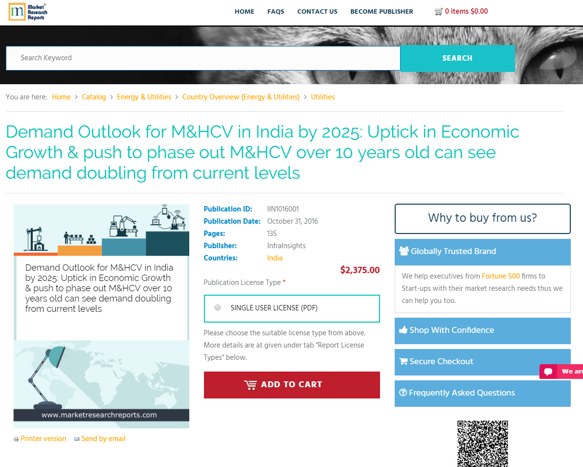 Demand Outlook for M&HCV in India by 2025