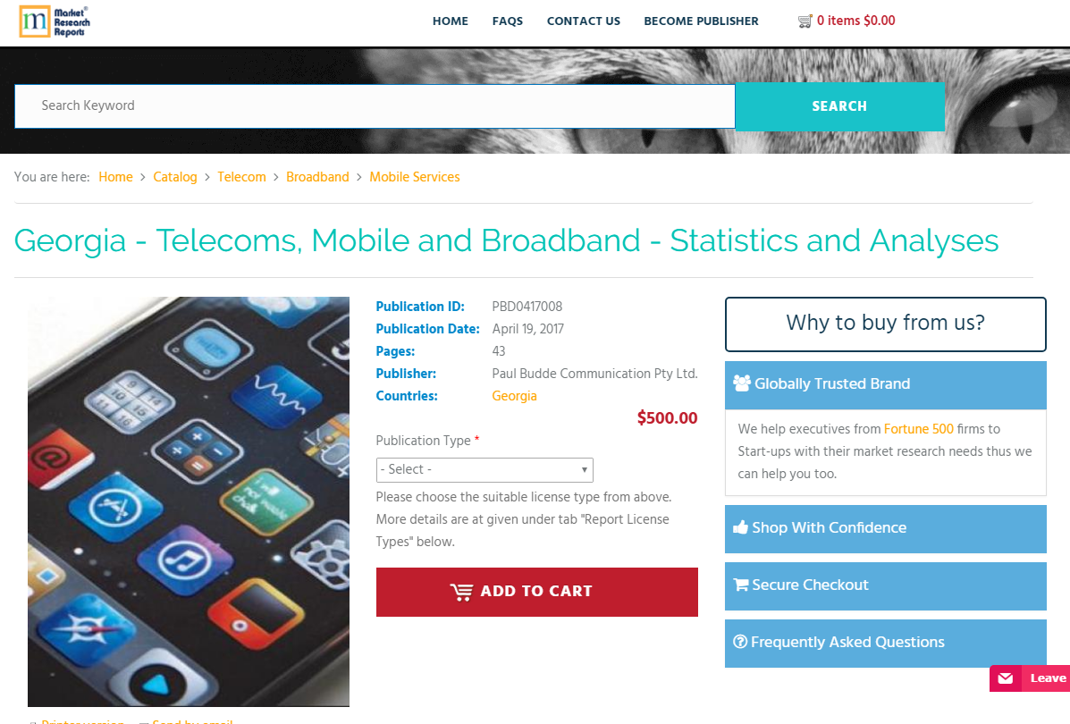 Georgia - Telecoms, Mobile and Broadband - Statistics