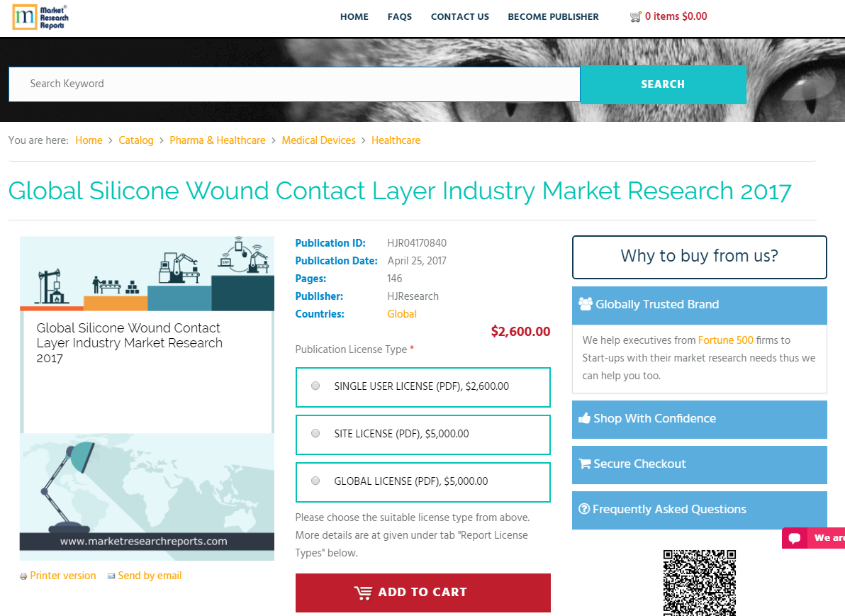 Global Silicone Wound Contact Layer Industry Market Research