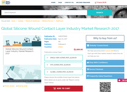 Global Silicone Wound Contact Layer Industry Market Research'