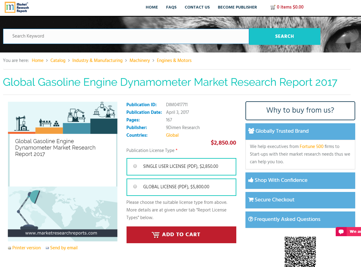 Global Gasoline Engine Dynamometer Market Research Report