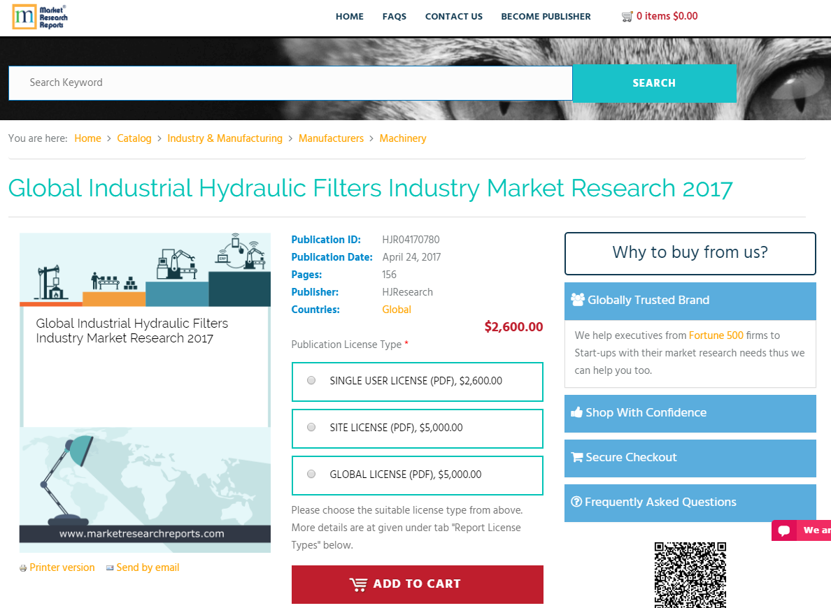 Global Industrial Hydraulic Filters Industry Market Research'