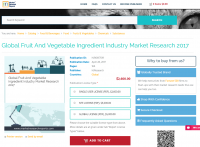 Global Fruit And Vegetable Ingredient Industry Market 2017