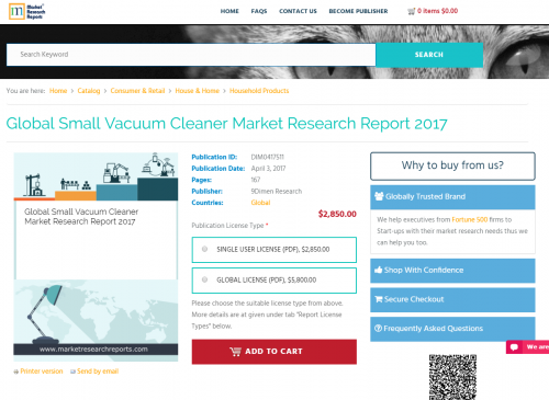 Global Small Vacuum Cleaner Market Research Report 2017'