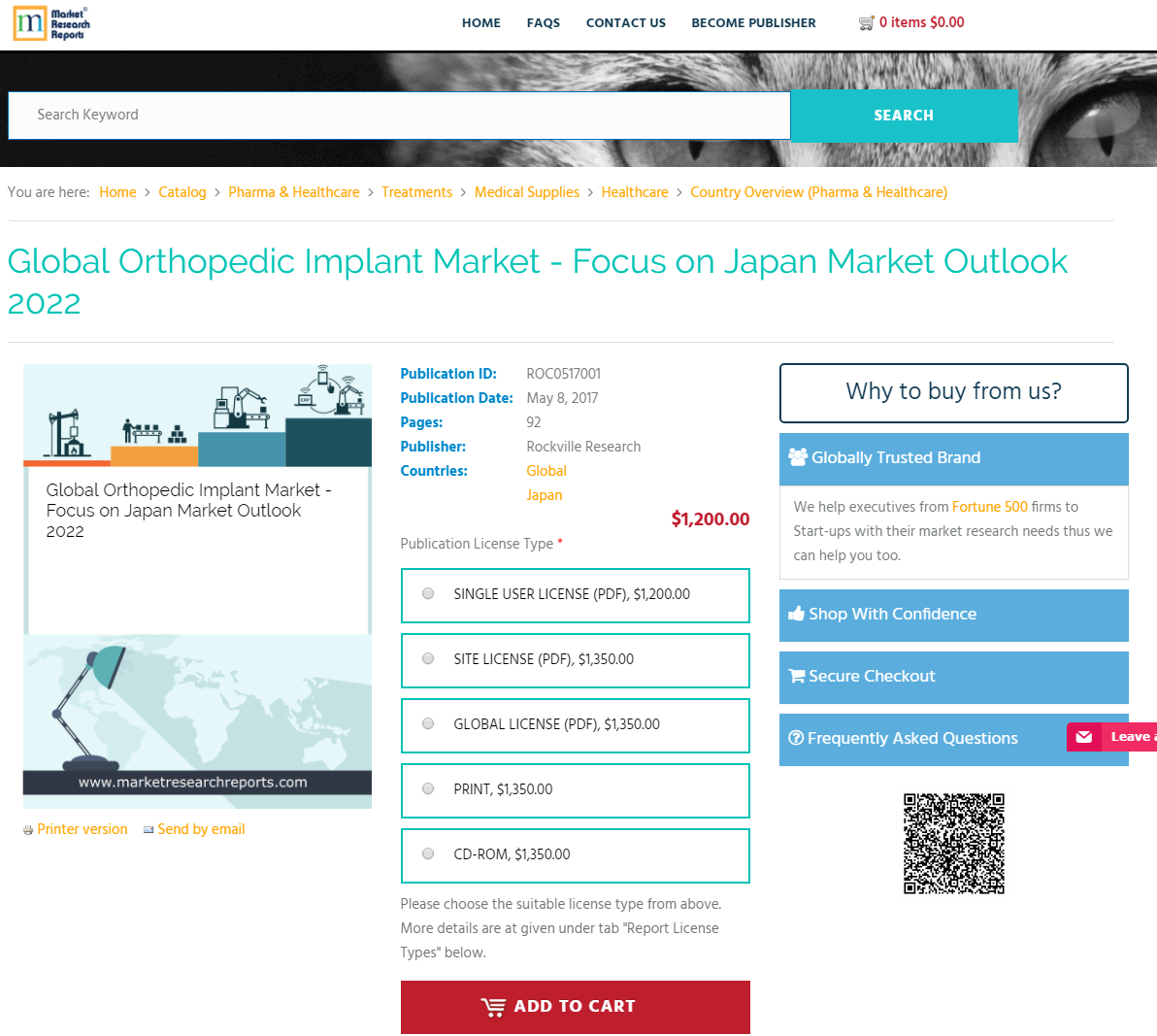 Global Orthopedic Implant Market - Focus on Japan Market