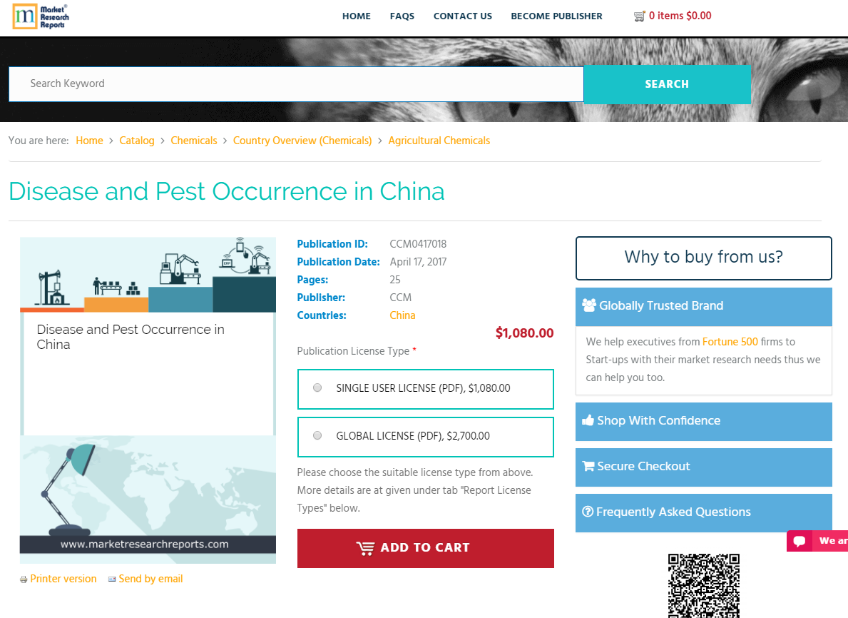 Disease and Pest Occurrence in China