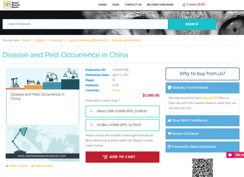 Disease and Pest Occurrence in China'