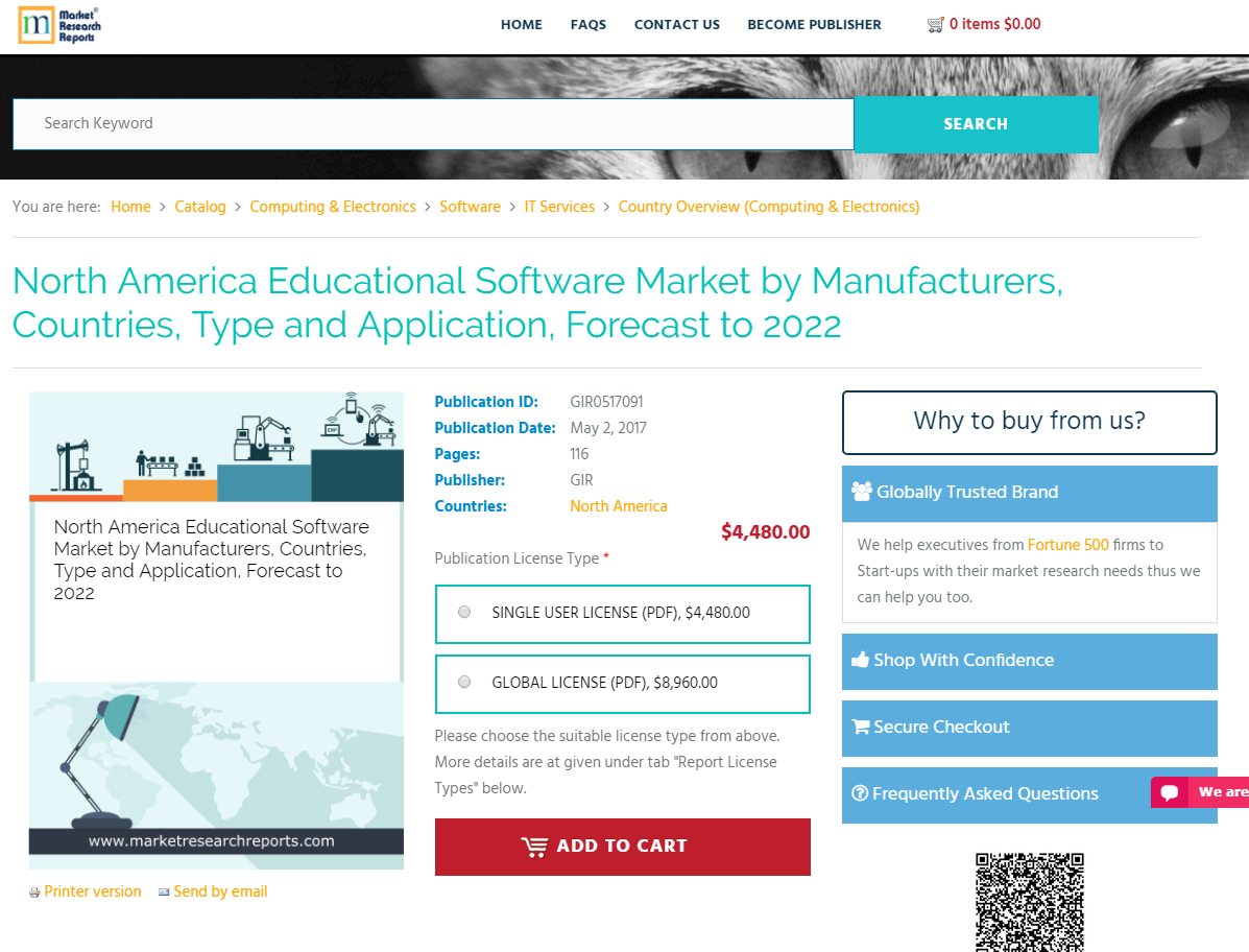 North America Educational Software Market by Manufacturers