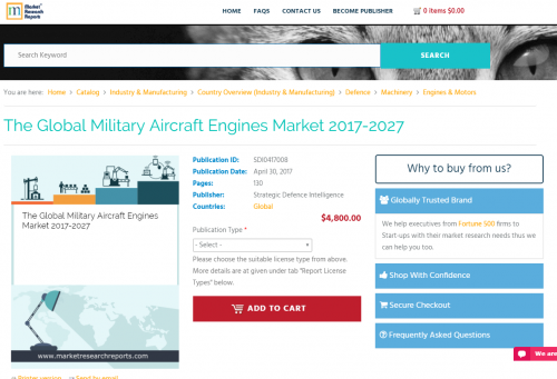 The Global Military Aircraft Engines Market 2017 - 2027'