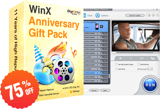 75% off WinX Anniversary Gift Pack'