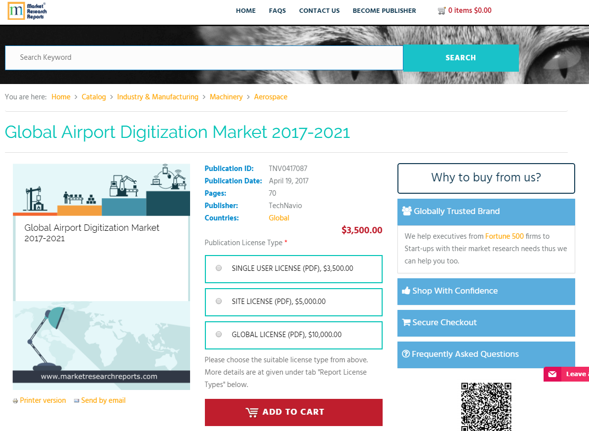 Global Airport Digitization Market 2017 - 2021