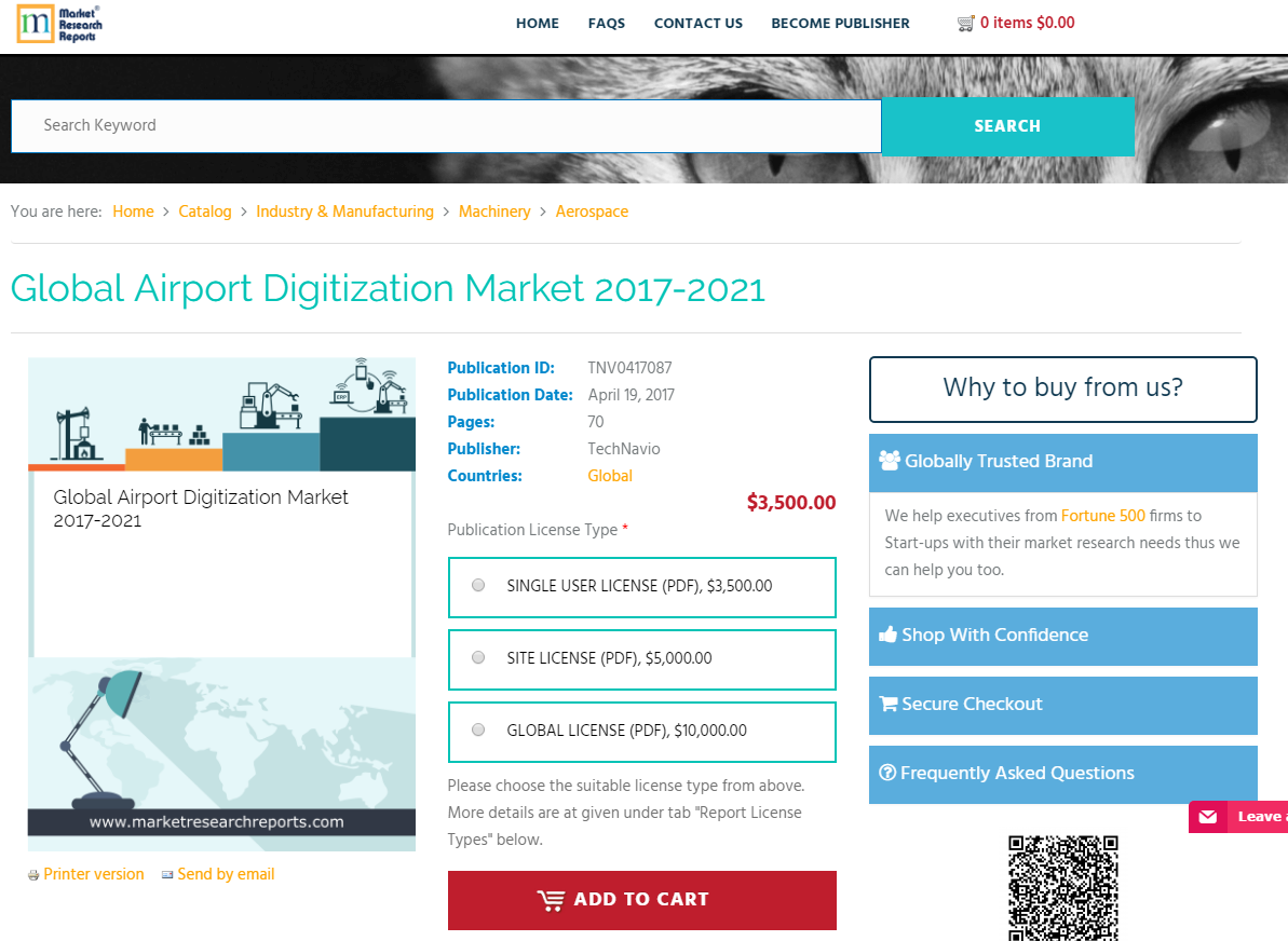 Global Airport Digitization Market 2017 - 2021'