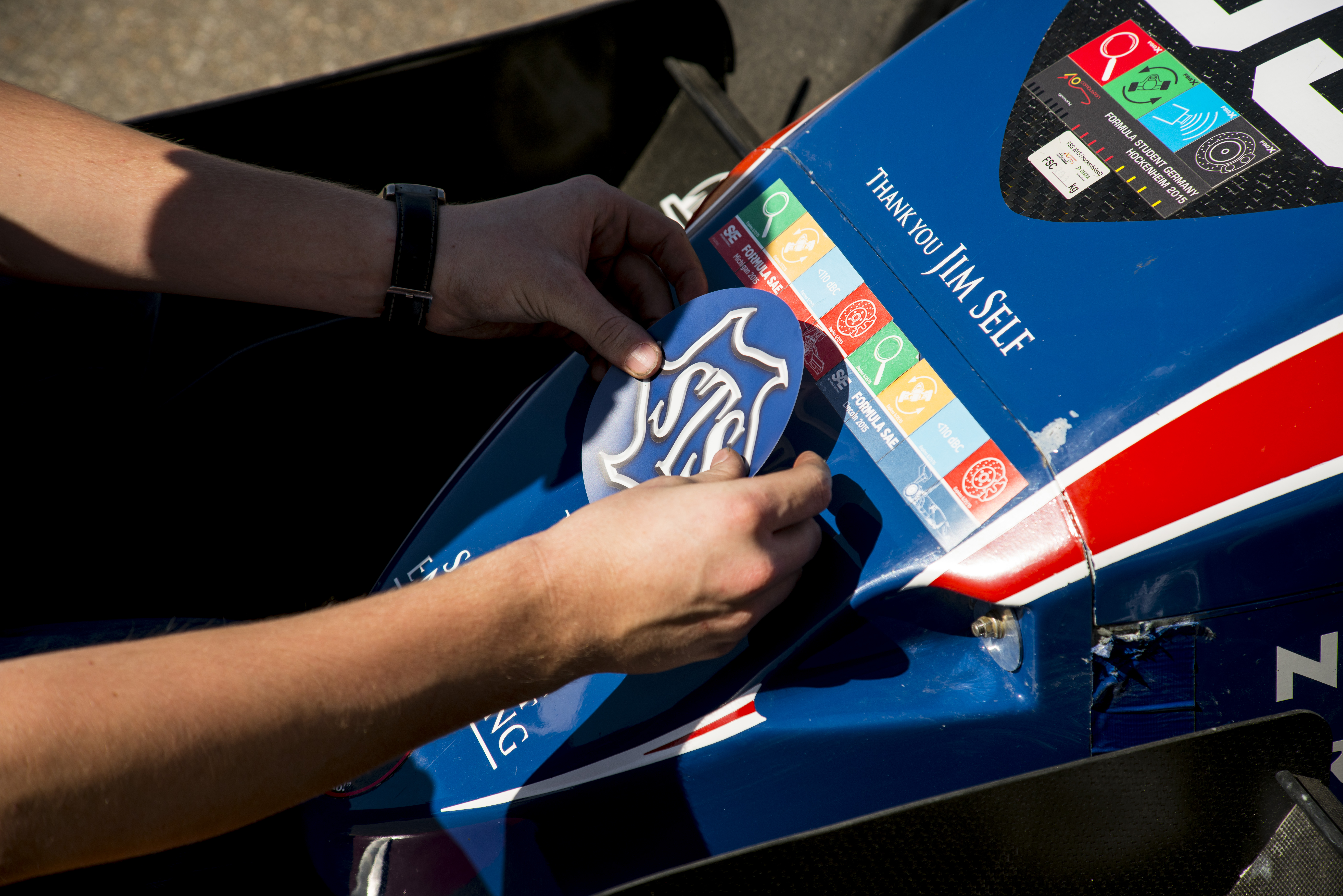 Superior Tool Service Sticker Placed on KU Racecar