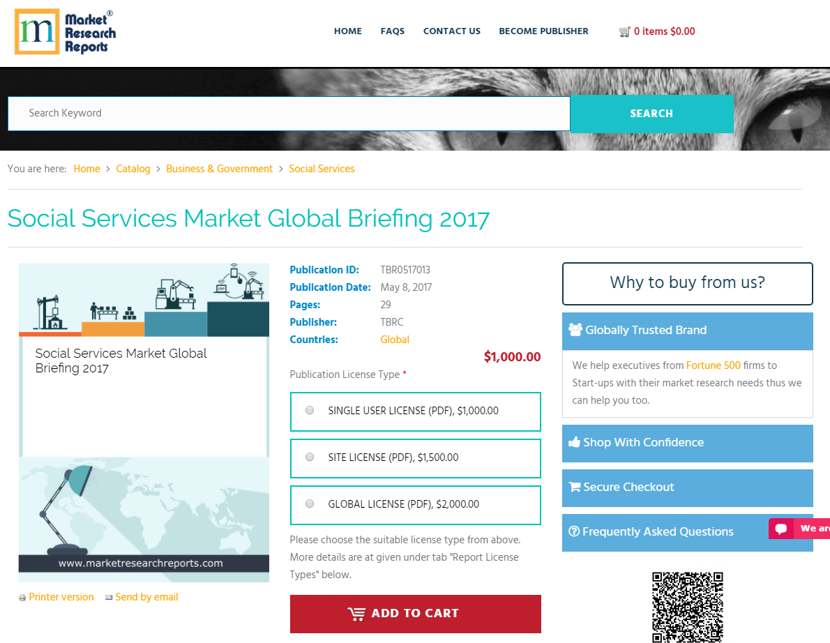 Social Services Market Global Briefing 2017