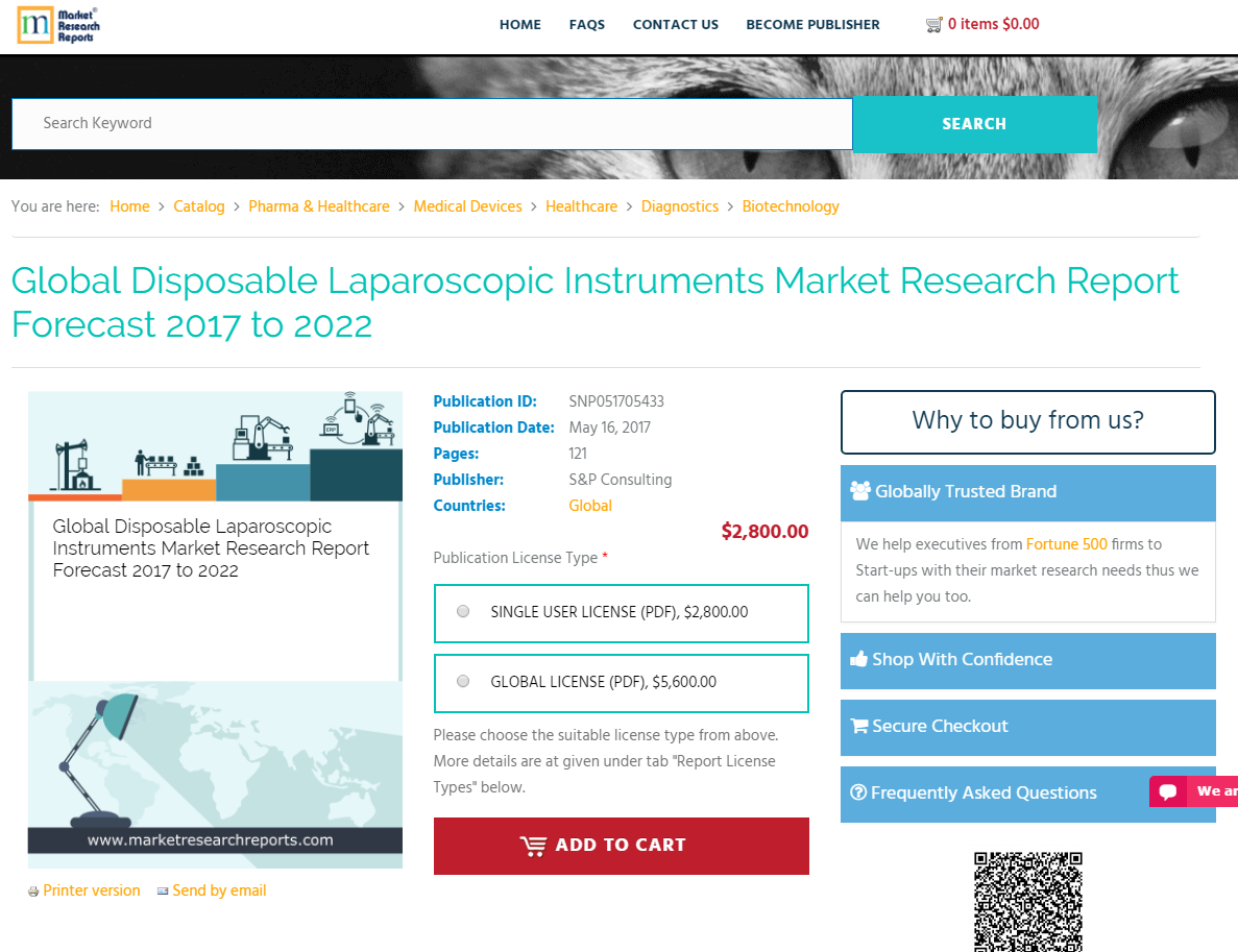 Global Disposable Laparoscopic Instruments Market Research'