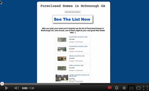 Loads of Foreclosed homes in McDonough GA!'